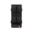 Front, Driver Side Window Switch, Black, without Memory Mirrors