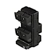 Front, Driver Side Window Switch, Black, without Memory Mirrors
