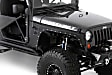 76880 Front, Driver and Passenger Side Fender Flares, Powdercoated Black XRC Armor Series