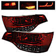 5000309 Driver and Passenger Side LED Tail Light, With bulb(s), Clear Lens, Black Interior