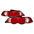 5000385 Driver and Passenger Side LED Tail Light, With bulb(s), Clear & Red Lens