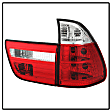 5000835 Driver and Passenger Side Halogen Tail Light, Without bulb(s), Clear & Red Lens