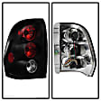 5002181 Driver and Passenger Side Halogen Tail Light, Without bulb(s), Clear Lens, Black Interior