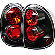 5002235 Driver and Passenger Side Halogen Tail Light, Without bulb(s), Clear Lens, Black Interior