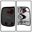 5003294 Driver and Passenger Side Halogen Tail Light, Without bulb(s), Smoked Lens, Black Interior