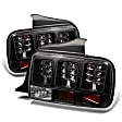 5003546 Driver and Passenger Side LED Tail Light, With bulb(s), Clear Lens, Black Interior
