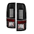 5003898 Driver and Passenger Side LED Tail Light, With bulb(s), Clear Lens, Black Interior