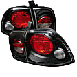5004215 Driver and Passenger Side Halogen Tail Light, Without bulb(s), Clear Lens, Black Interior