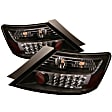 5004499 Driver and Passenger Side LED Tail Light, With bulb(s), Clear Lens, Black Interior, Coupe