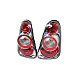 5006257 Driver and Passenger Side Halogen Tail Light, Without bulb(s), Clear Lens, Chrome Interior