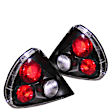 5006493 Driver and Passenger Side Halogen Tail Light, Without bulb(s), Clear Lens, Black Interior