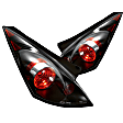 5006684 Driver and Passenger Side Halogen Tail Light, Without bulb(s), Clear Lens, Black Interior