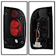 2000 Toyota Tacoma - Driver and Passenger Side Halogen Tail Light, Without bulb(s), Clear Lens, Black Interior
