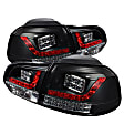 5008176 Driver and Passenger Side LED Tail Light, With bulb(s), Clear Lens, Black Interior