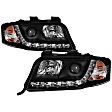 5008657 Driver and Passenger Side Halogen Headlight, With bulb(s), Clear Lens, Black Interior, Signature Series