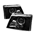 5010520 Driver and Passenger Side Halogen Headlight, With bulb(s), Clear Lens, Black Interior, Signature Series