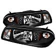 5012531 Driver and Passenger Side Halogen Headlight, Without bulb(s), Clear Lens, Black Interior, Signature Series