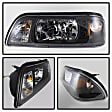 5012531 Driver and Passenger Side Halogen Headlight, Without bulb(s), Clear Lens, Black Interior, Signature Series
