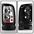 5012760 Driver and Passenger Side Halogen Tail Light, With bulb(s), Clear Lens, Chrome Interior, Xtune Series