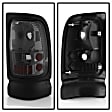5012814 Driver and Passenger Side Halogen Tail Light, With bulb(s), Smoked Lens, Black Interior, Xtune Series