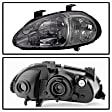 5013439 Driver and Passenger Side Halogen Headlight, Without bulb(s), Smoked Lens, Black Interior, Xtune Series