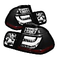5015938 Driver and Passenger Side LED Tail Light, With bulb(s), Clear Lens, Black Interior