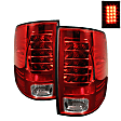 5017567 Driver and Passenger Side Halogen Tail Light, Without bulb(s), Clear & Red Lens