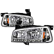 5017628 Driver and Passenger Side LED Headlight, With bulb(s), Clear Lens, Chrome Interior, Xtune Series