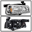 5017628 Driver and Passenger Side LED Headlight, With bulb(s), Clear Lens, Chrome Interior, Xtune Series