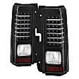 2009 Hummer H3 - Driver and Passenger Side LED Tail Light, With bulb(s), Clear Lens, Black Interior, Xtune Series