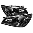 5029898 Driver and Passenger Side Halogen Headlight, Without bulb(s), Clear Lens, Black Interior, Signature Series