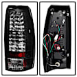 5032461 Driver and Passenger Side LED Tail Light, With bulb(s), Clear Lens, Black Interior