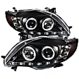5032515 Driver and Passenger Side Halogen Headlight, With bulb(s), Clear Lens, Black Interior, Signature Series