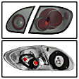 2003 Toyota Corolla - Driver and Passenger Side Halogen Tail Light, Without bulb(s), Smoked Lens, Black Interior
