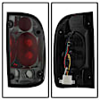 5033765 Driver and Passenger Side Halogen Tail Light, Without bulb(s), Smoked Lens, Black Interior
