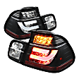 5037695 Driver and Passenger Side LED Tail Light, With bulb(s), Clear Lens, Black Interior