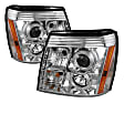 5042279 Driver and Passenger Side Halogen Headlight, Without bulb(s), Clear Lens, Chrome Interior, Signature Series