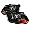 5042378 Driver and Passenger Side Halogen Headlight, Without bulb(s), Clear Lens, Black Interior, Xtune Series