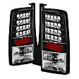 5042743 Driver and Passenger Side LED Tail Light, With bulb(s), Clear Lens, Black Interior