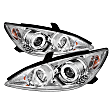 5064318 Driver and Passenger Side Halogen Headlight, With bulb(s), Clear Lens, Chrome Interior, Signature Series