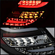 5072689 Driver and Passenger Side LED Tail Light, With bulb(s), Clear Lens, Black Interior, LED Series