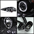 5073303 Driver and Passenger Side Halogen Headlight, With bulb(s), Clear Lens, Black Interior, Signature Series