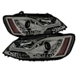 2011 Volkswagen Jetta - Driver and Passenger Side Halogen Headlight, With bulb(s),  Uses Stock Bulbs, Smoked Lens, Chrome Interior, Wagon, Signature Series