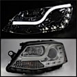 2011 Volkswagen Jetta - Driver and Passenger Side Halogen Headlight, With bulb(s),  Uses Stock Bulbs, Smoked Lens, Chrome Interior, Wagon, Signature Series
