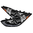 5073662 Driver and Passenger Side Halogen Headlight, With bulb(s), Clear Lens, Black Interior, Signature Series