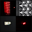 5073716 Driver and Passenger Side LED Tail Light, With bulb(s), Clear Lens, Chrome Interior, LED Series