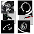 5076830 Driver and Passenger Side HID/Xenon Headlight, With bulb(s), Clear Lens, Black Interior, Sedan, Signature Series
