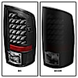 5077509 Driver and Passenger Side LED Tail Light, With bulb(s), Smoked Lens, Black Interior, LED Series