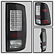 5077530 Driver and Passenger Side LED Tail Light, With bulb(s), Clear Lens, Black Interior