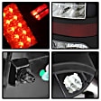5077530 Driver and Passenger Side LED Tail Light, With bulb(s), Clear Lens, Black Interior